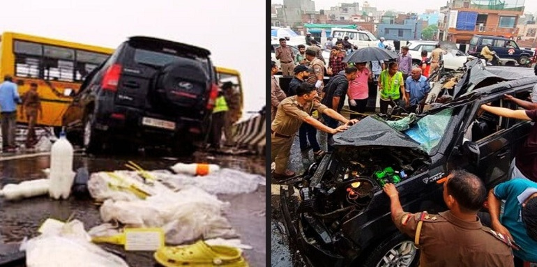 गाजियाबाद में सड़क हादसे में एक परिवार के छह सदस्यों की मौत