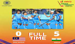 मलेशिया को रौंद कर तालिका के शीर्ष पर पहुंचा भारत