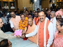 दिनेश शर्मा ने राज्यसभा के लिए किया नामांकन