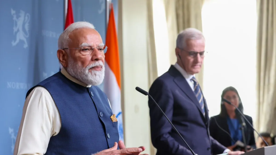 भारत और नार्वे ने सहयोग बढाने के लिए नौ समझौते किये, तीन महत्वपूर्ण पहलों की भी घोषणा की