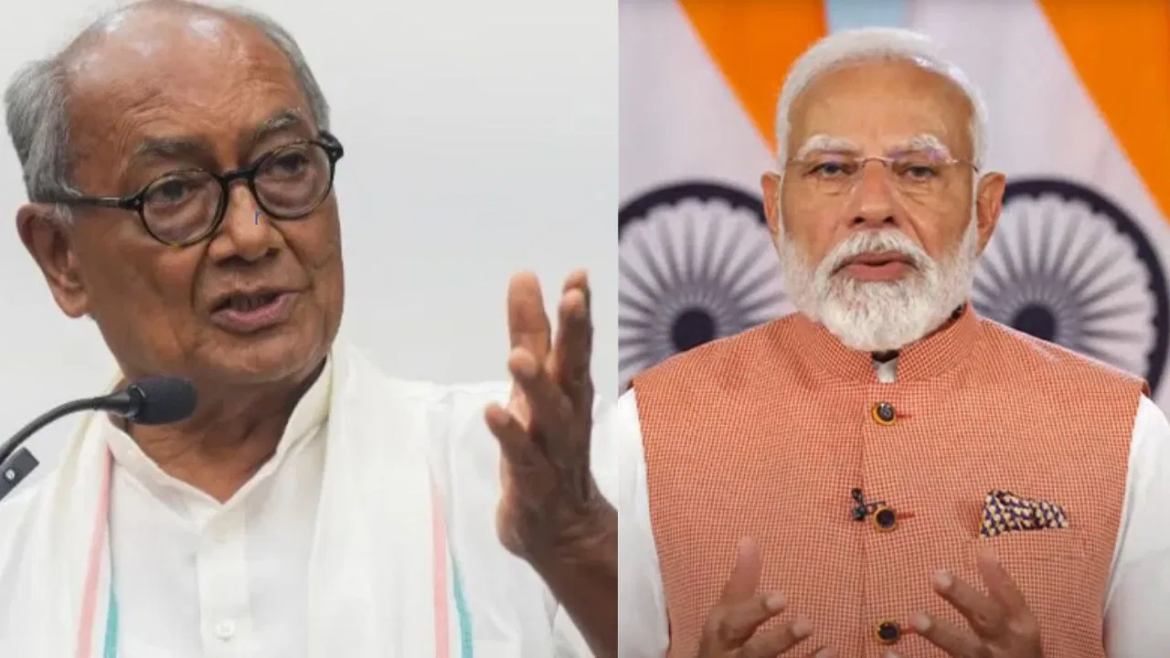 दिग्विजय ने मोदी को पत्र लिखकर नवीं-दसवीं में तीसरी भाषा शामिल करने के फैसले को वापस लेने की मांग की