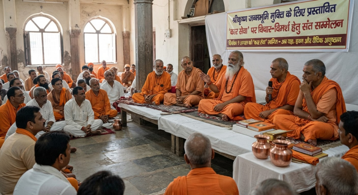श्रीकृष्ण जन्मभूमि पर नौ अगस्त की ‘कार सेवा’ स्थगित, अब होगा यज्ञ-हवन और वैदिक अनुष्ठान