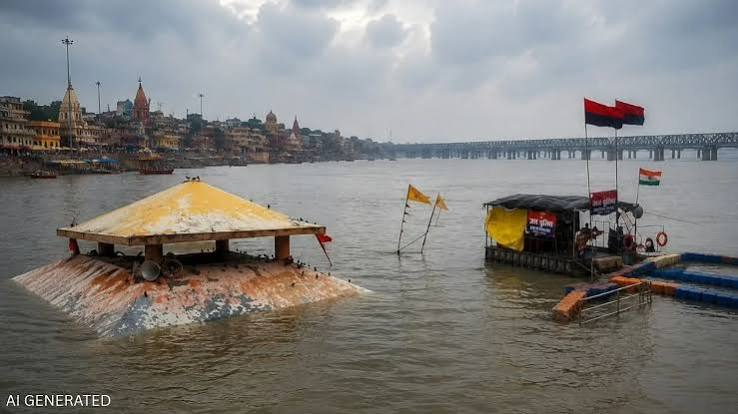 प्रयागराज में गंगा-यमुना का जलस्तर तेजी से बढ़ा, बाढ़ का खतरा बढ़ा
